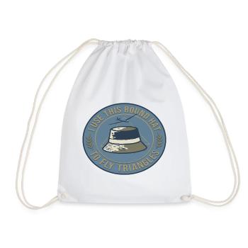 Triangles de mouches à chapeau rond - Sac de sport léger - blanc - Devant
