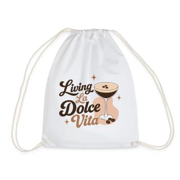 Dolce Vita Retro Espresso Martini - Turnbeutel - Weiß - Vorne
