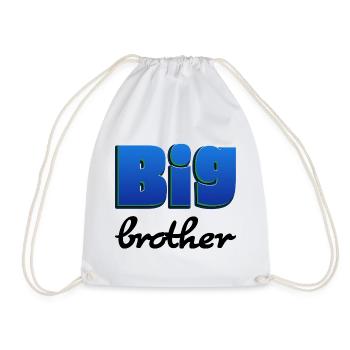 Schriftzug Big Brother für den großen Bruder - Turnbeutel - Weiß - Vorne