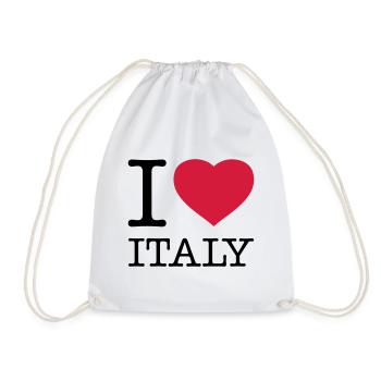 I LOVE ITALY Italien - Drawstring Bag - white - Front