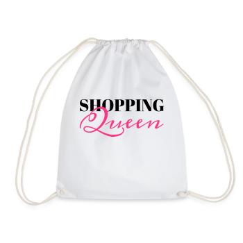 Shopping Queen - Drawstring Bag - white - Front