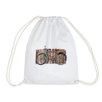 Bicycle - Drawstring Bag - white - Front
