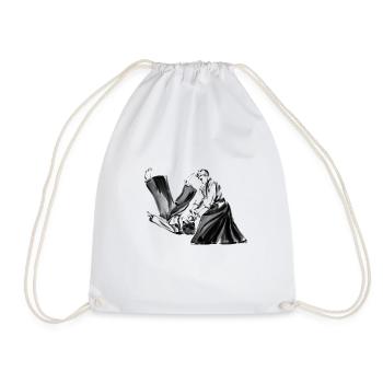 aikido - Drawstring Bag - white - Front