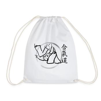aikido - Drawstring Bag - white - Front