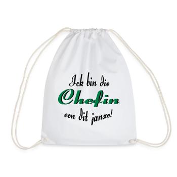 Chefin von dit janze - Turnbeutel - Weiß - Vorne