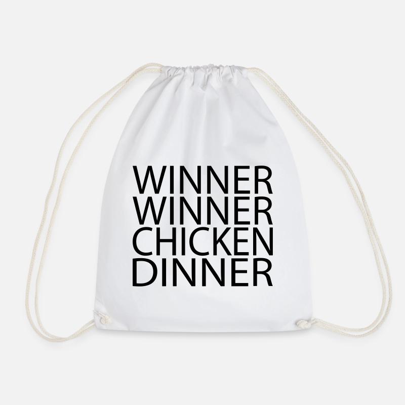 Winner Winner Chicken Dinner - Drawstring Bag - white