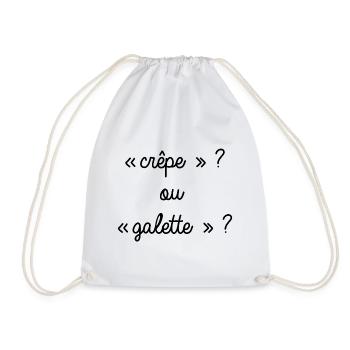 Bretagne - Crêpe ou galette ? - Sac de sport léger - blanc - Devant