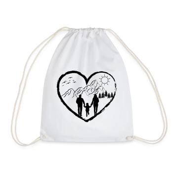 Randonnée été cadeau liberté nature - Sac de sport léger - blanc - Devant