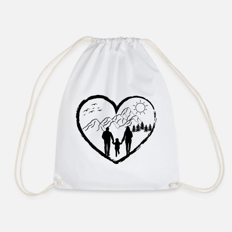 Hiking summer nature freedom gift - Drawstring Bag - white