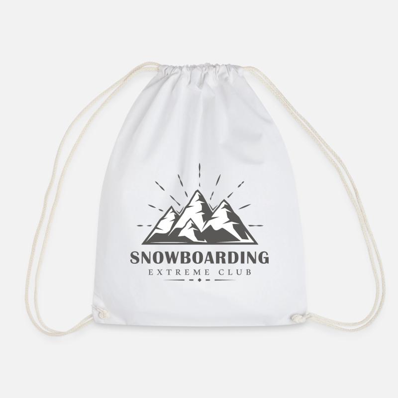 Snow Mountain Snowboard Design - Turnbeutel - Weiß