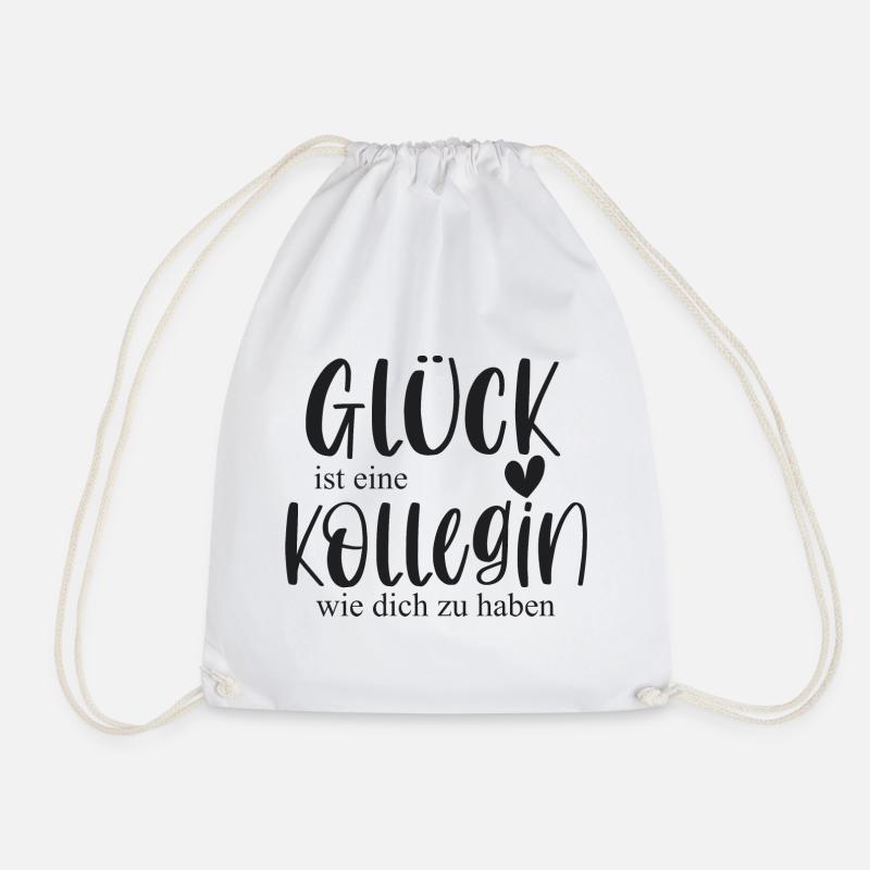 Kollegin Geschenk Arbeitskollegin Abschied - Turnbeutel - Weiß