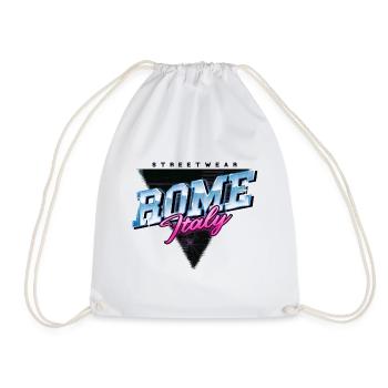 Rome Rome Italie Ville Skyline Vintage Rétro - Sac de sport léger - blanc - Devant