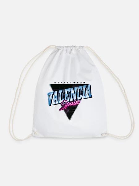 Valencia Spanien Stadt Skyline Vintage Retro - Turnbeutel - Weiß