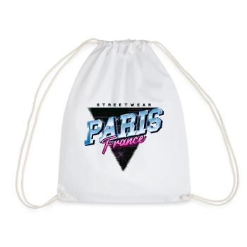 Paris France City Skyline Vintage Rétro - Sac de sport léger - blanc - Devant