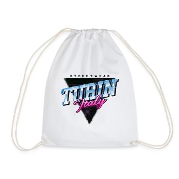 Turin Torino Italy City Skyline Vintage Retro - Drawstring Bag - white - Front