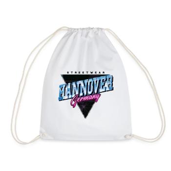 Hannover Germany City Skyline Vintage Retro - Drawstring Bag - white - Front