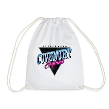 Coventry England UK City Skyline Vintage Retro - Drawstring Bag - white - Front