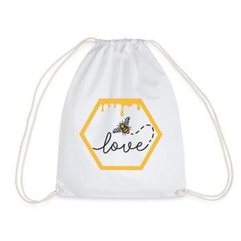 love honey - Sac de sport léger - blanc - Devant