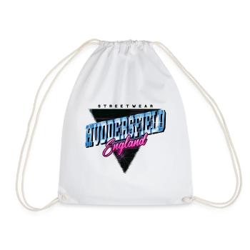 Huddersfield England Stadt Skyline Vintage Retro - Turnbeutel - Weiß - Vorne