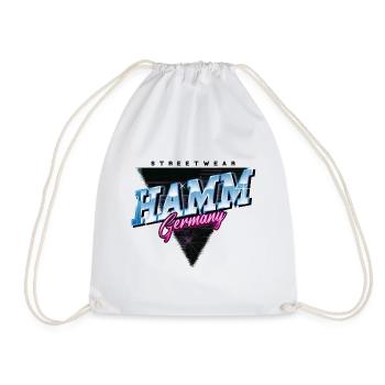 Hamm Germany City Skyline Vintage Retro - Drawstring Bag - white - Front