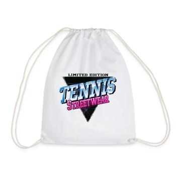 Tennis Sport Vintage Retro Streetwear Spieler - Turnbeutel - Weiß - Vorne
