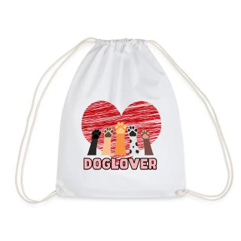 Doglover pour les vrais amoureux des chiens # - Sac de sport léger - blanc - Devant