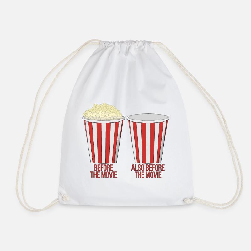 Popcorn im Kino - Turnbeutel - Weiß