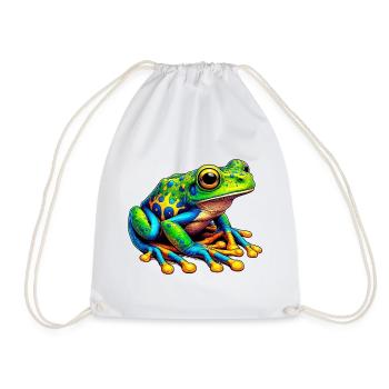 Frosch - Turnbeutel - Weiß - Vorne