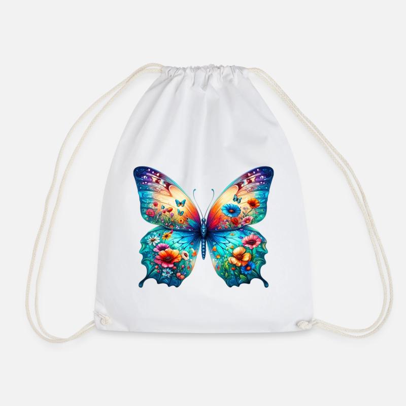 Schmetterling - Turnbeutel - Weiß