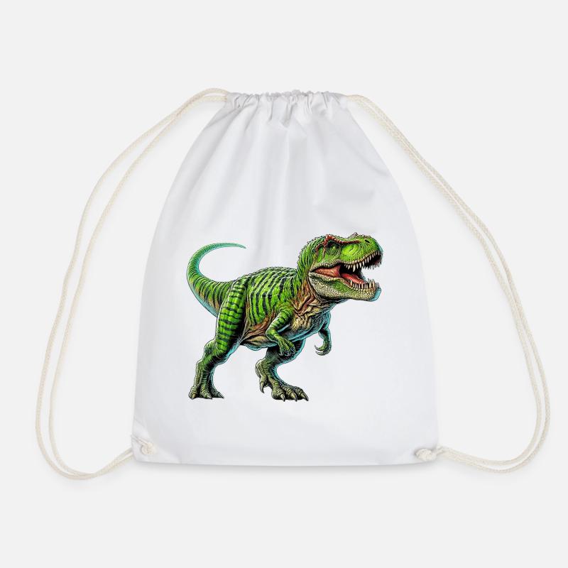 Dinosaurier - Turnbeutel - Weiß
