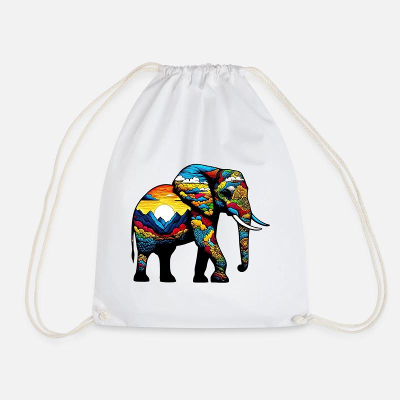 Elefant - Turnbeutel - Weiß