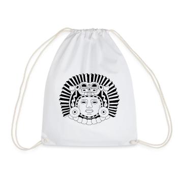 Aztec Dragon King - Drawstring Bag - white - Front