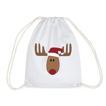 Weihnachten Elch - Turnbeutel - Weiß - Vorne