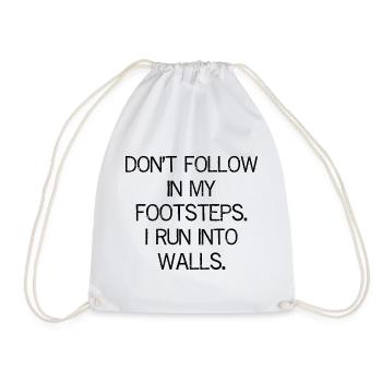 Ne suivez pas mes traces - Sac de sport léger - blanc - Devant