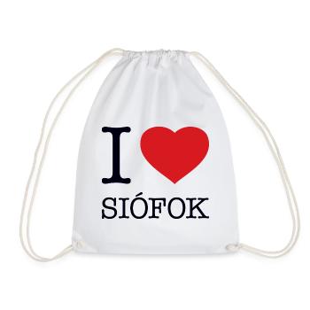I LOVE SIOFOK - Drawstring Bag - white - Front