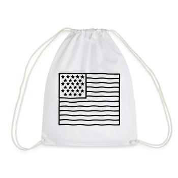 Drapeau USA - Sac de sport léger - blanc - Devant