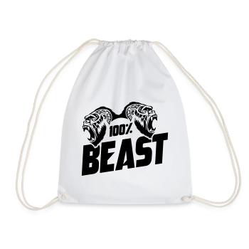 Gorilla Beast Motivation - Turnbeutel - Weiß - Vorne