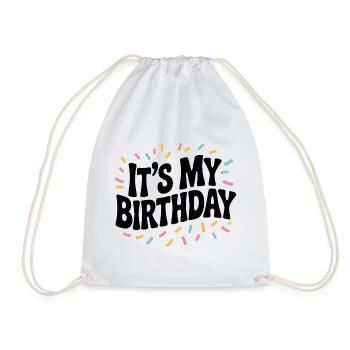 It’s My Birthday - Drawstring Bag - white - Front