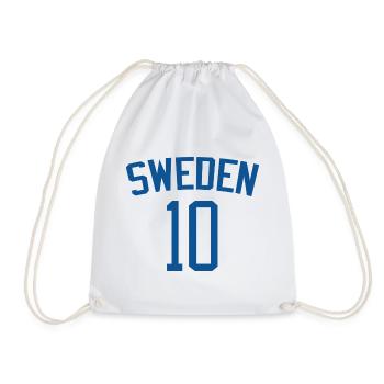 Sweden 10 – Sports Design - Drawstring Bag - white - Front