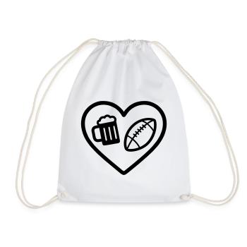 Bière Heart Rugby - Sac de sport léger - blanc - Devant