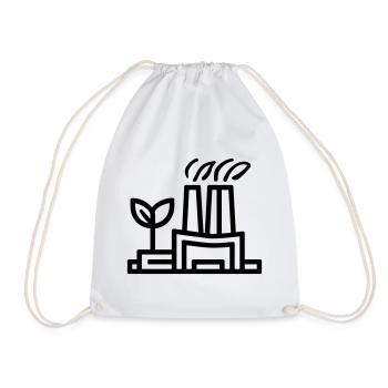 Eco-friendly factory - Drawstring Bag - white - Front