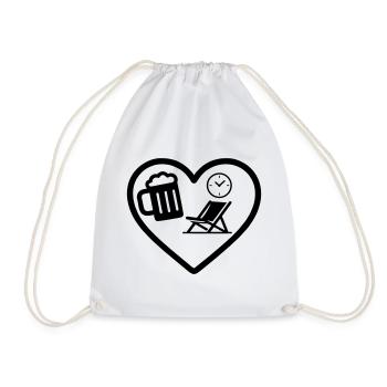Humour de la maison d’invités Heart Beer - Sac de sport léger - blanc - Devant