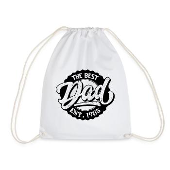 The Best Dad EST 1985 - Drawstring Bag - white - Front