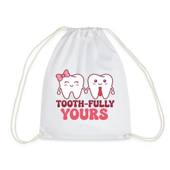 Couple Dental Assistant Dentist - Drawstring Bag - white - Front