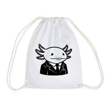 Axolotl en costume – Design Business Tier - Sac de sport léger - blanc - Devant