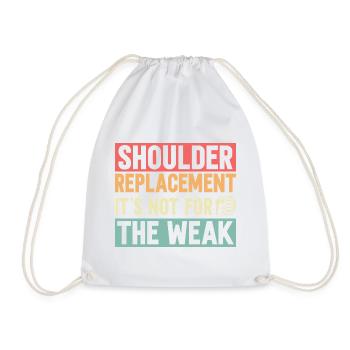 Shoulder Replacement - Drawstring Bag - white - Front