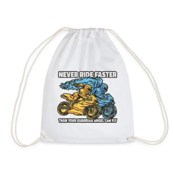 Ange 🏍️ motard - Sac de sport léger - blanc - Devant