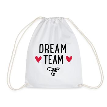 Dream Team avec cadeau de cœur - Sac de sport léger - blanc - Devant
