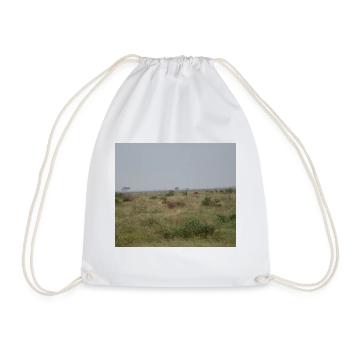 Lion dans la savane au crépuscule - Sac de sport léger - blanc - Devant