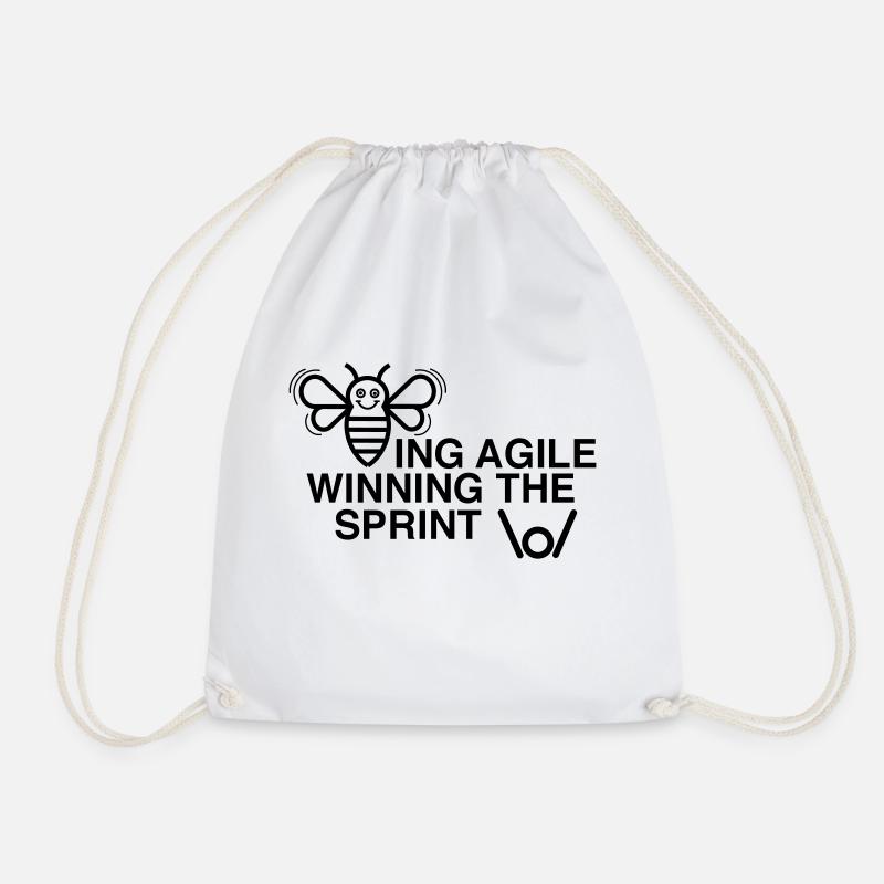 BEING AGILE WINNING THE SPRINT - Turnbeutel - Weiß